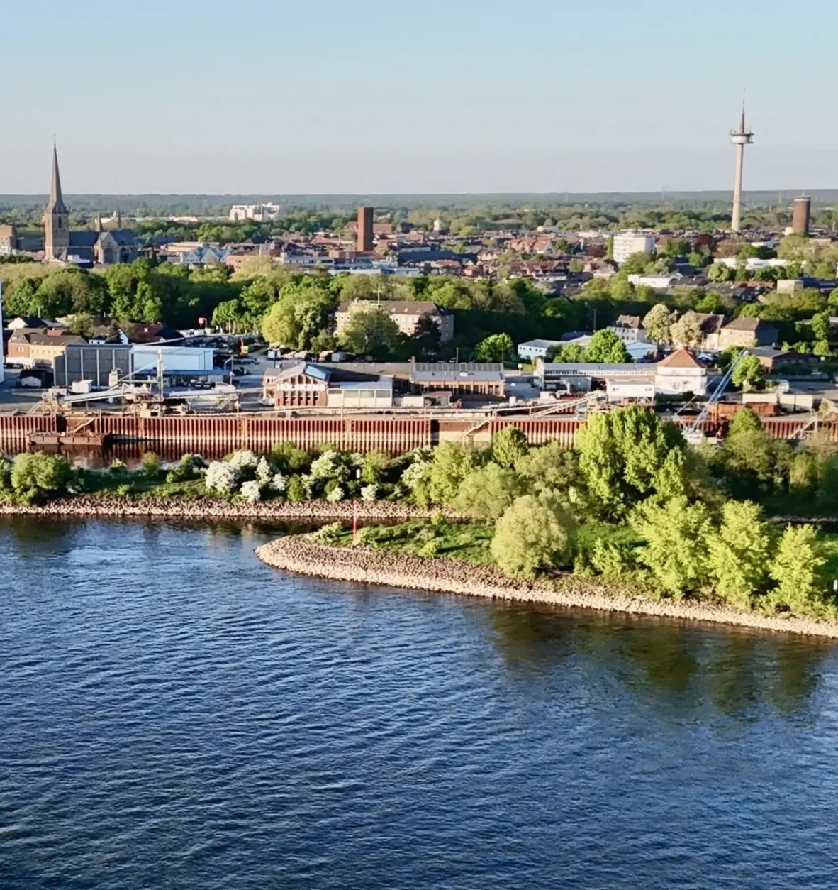 Stadtansicht von Wesel am Rhein – Einsatzgebiet für Kammerjäger Stefan Nienhaus Schädlingsbekämpfung.